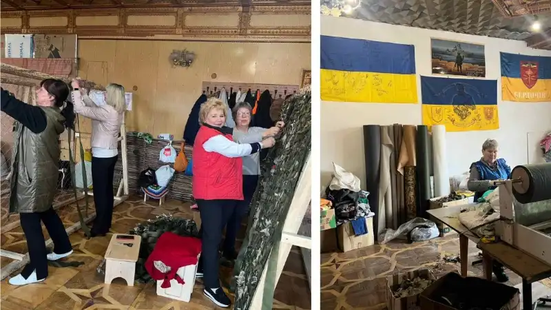Міграційна служба Вінниччини передала волонтерам матеріали для маскувальних сіток