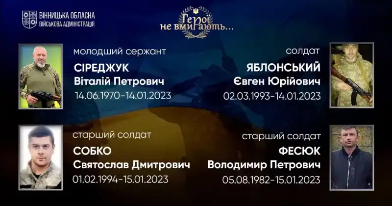 Згадуємо полеглих воїнів: хвилина мовчання на честь Героїв Вінниччини